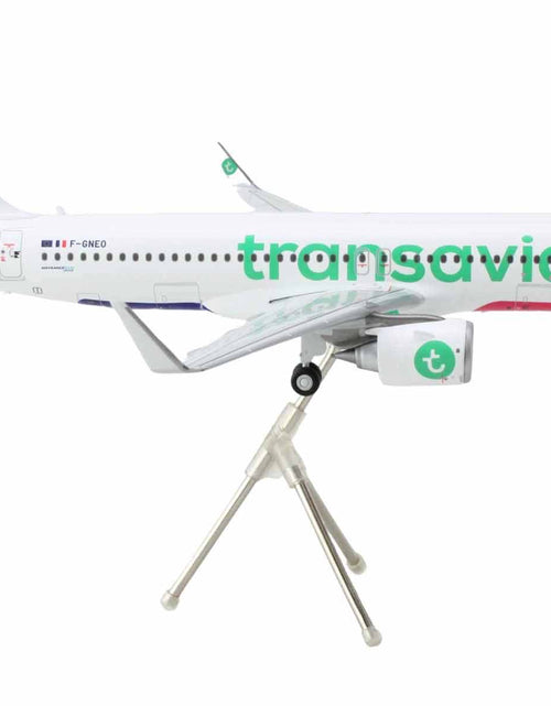Load image into Gallery viewer, Airbus A320neo Commercial Aircraft "Transavia Airlines" (F-GNEO) White with Green Tail "Gemini 200" Series 1/200 Diecast Model Airplane by GeminiJets
