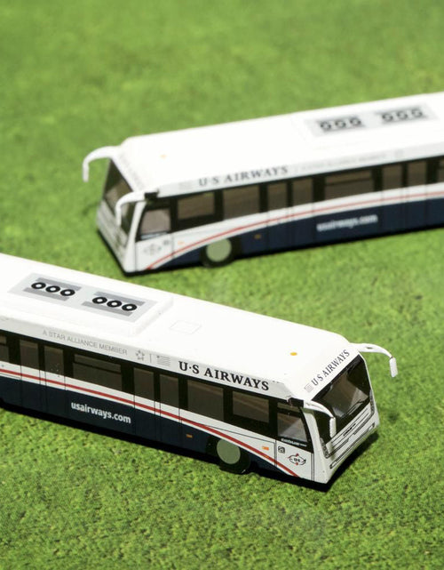 Load image into Gallery viewer, Cobus 3000 Passenger Bus White and Blue "US Airways Shuttle Bus" 2 Piece Set "Gemini 200" Series Diecast Models by GeminiJets
