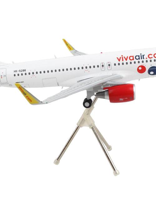 Load image into Gallery viewer, Airbus A320 Commercial Aircraft "Viva Air" White with Tail Graphics "Gemini 200" Series 1/200 Diecast Model Airplane by GeminiJets
