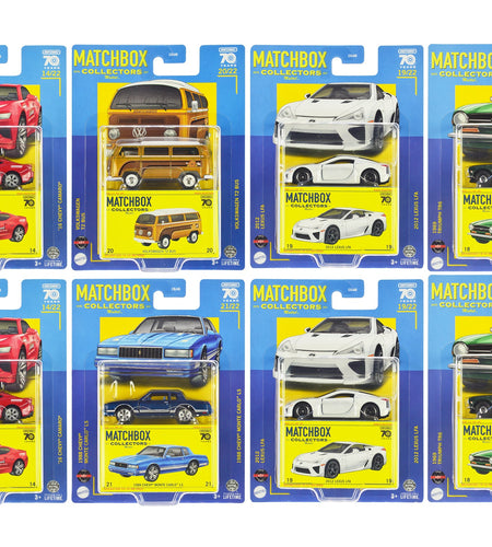 "Collectors" Superfast 2023 Assortment U "70 Years" Special Edition Set of 8 pieces Diecast Model Cars by Matchbox