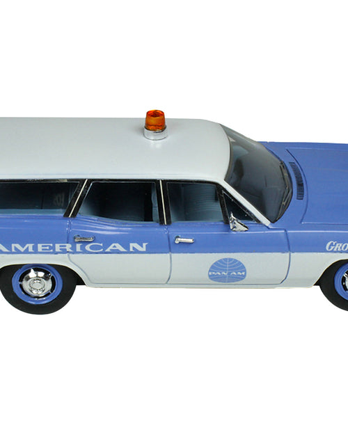 Load image into Gallery viewer, 1970 Ford Galaxie Station Wagon Blue and White with Blue Interior "Pan-American Airlines Ground Crew" Limited Edition to 180 pieces Worldwide 1/43 Model Car by Goldvarg Collection
