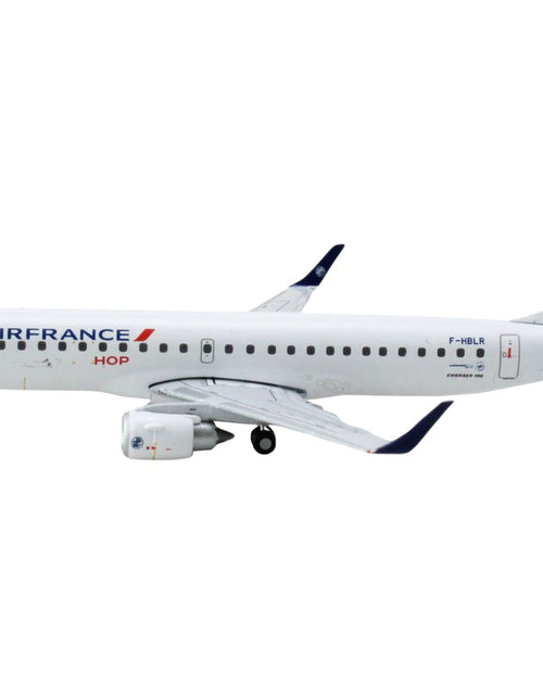 Load image into Gallery viewer, Embraer ERJ-190 Commercial Aircraft "Air France Hop" (F-HBLR) White with Striped Tail 1/400 Diecast Model Airplane by GeminiJets
