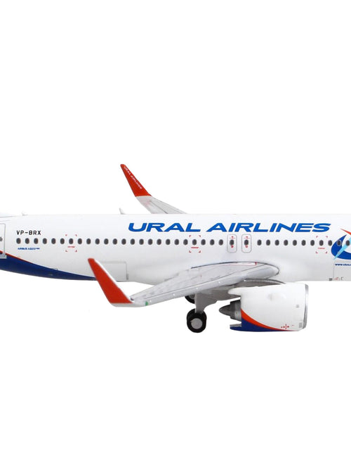 Load image into Gallery viewer, Airbus A320neo Commercial Aircraft "Ural Airlines" White with Blue Tail 1/400 Diecast Model Airplane by GeminiJets
