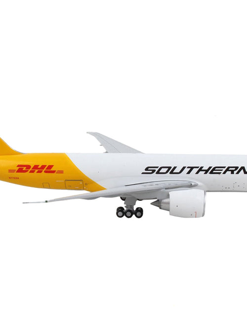 Load image into Gallery viewer, Boeing 777F Commercial Aircraft "Southern Air - DHL" White and Yellow 1/400 Diecast Model Airplane by GeminiJets
