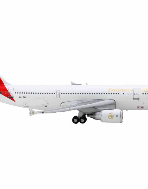 Load image into Gallery viewer, Airbus A300-600R Commercial Aircraft "Emirates Airlines" (A6-EKC) White with Striped Tail 1/400 Diecast Model Airplane by GeminiJets
