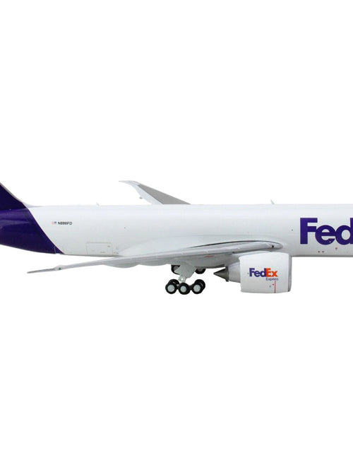 Load image into Gallery viewer, Boeing 777F Commercial Aircraft "Federal Express (FedEx) - Panda Express" (N886FD) White with Purple Tail 1/400 Diecast Model Airplane by GeminiJets
