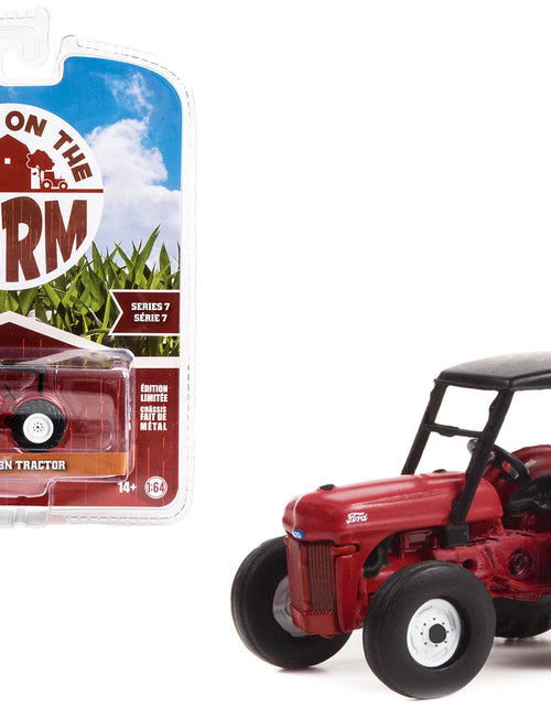 Load image into Gallery viewer, 1946 Ford 8N Tractor Red with Black Canopy "Down on the Farm" Series 7 1/64 Diecast Model by Greenlight
