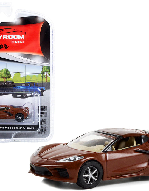 Load image into Gallery viewer, 2022 Chevrolet Corvette C8 Stingray Coupe Caffeine Brown Metallic "Showroom Floor" Series 2 1/64 Diecast Model Car by Greenlight
