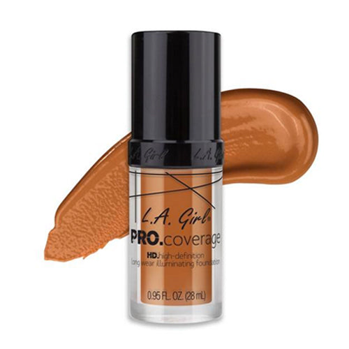 Load image into Gallery viewer, L.A. Girl Pro Coverage Illuminating Foundation - Warm Caramel
