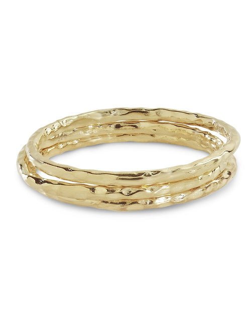 Load image into Gallery viewer, Textured Triple Band Ring Set by Sterling Forever
