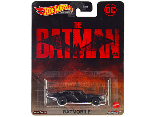 Load image into Gallery viewer, Batmobile Matt Black "The Batman" (2022) Movie "DC Comics" Diecast Model Car by Hot Wheels
