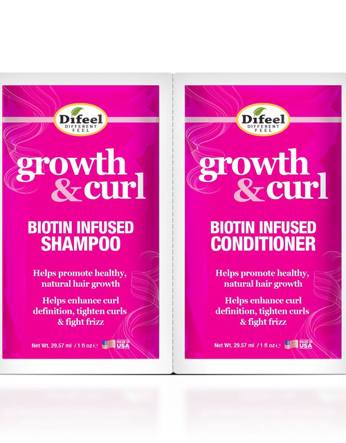 Load image into Gallery viewer, Difeel Growth &amp; Curl Shampoo &amp; Conditioner Combo Packet 2oz. by difeel - find your natural beauty
