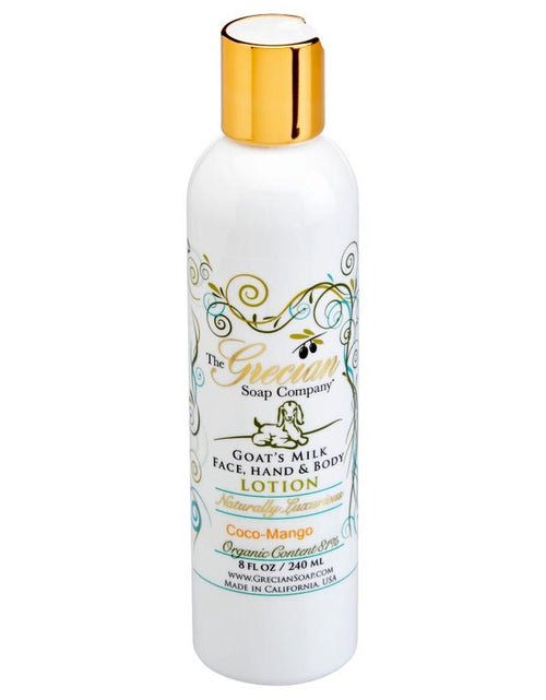 Load image into Gallery viewer, Grecian Soap Company Goats Milk Hand &amp; Body Lotion 8 Oz. - Coco Mango by FreeShippingAllOrders.com
