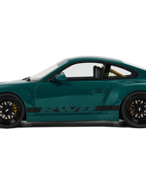 Load image into Gallery viewer, 2021 RWB Bodykit "Syunkashuto" Green with Black Stripes 1/18 Model Car by GT Spirit
