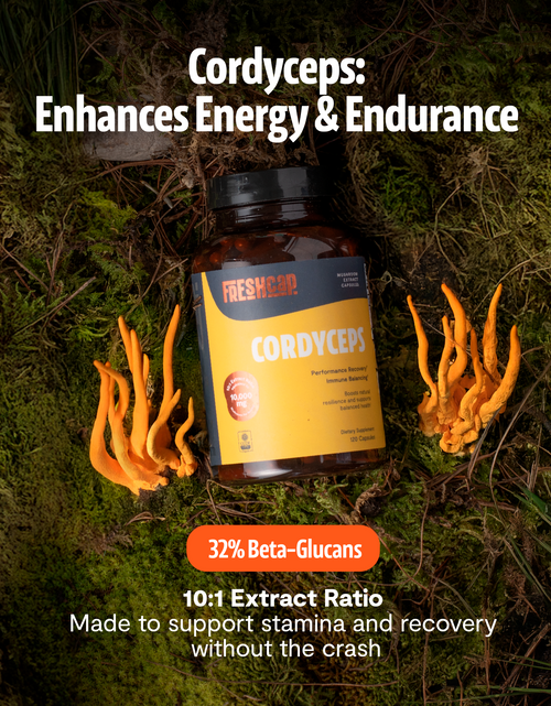 Load image into Gallery viewer, Organic Cordyceps Mushroom Supplement Capsules

