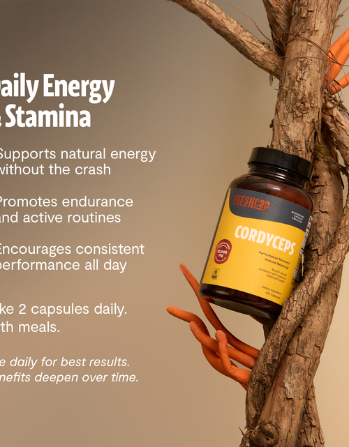 Load image into Gallery viewer, Organic Cordyceps Mushroom Supplement Capsules
