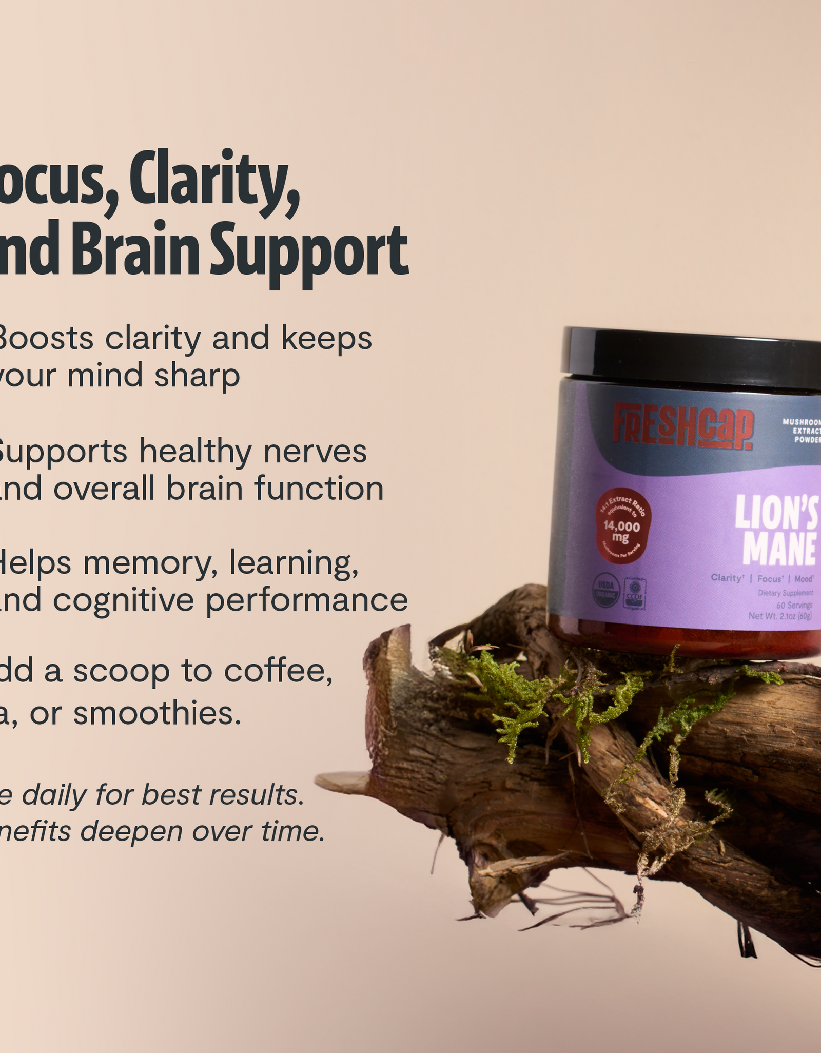 Organic Lion’s Mane Mushroom Powder