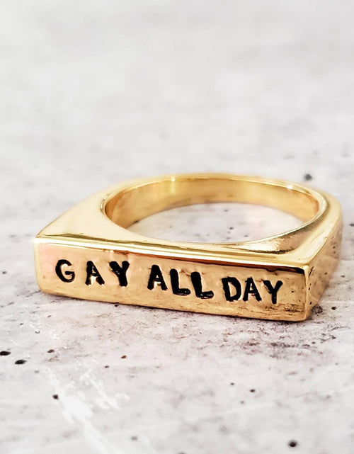 Load image into Gallery viewer, Gay All Day &amp; Le Dollar Bean Ring by Salt and Sparkle
