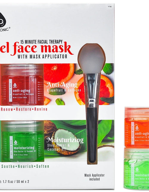 Load image into Gallery viewer, 2 Pack Facial Therapy Gel Face Mask with Mask Applicator by Pursonic
