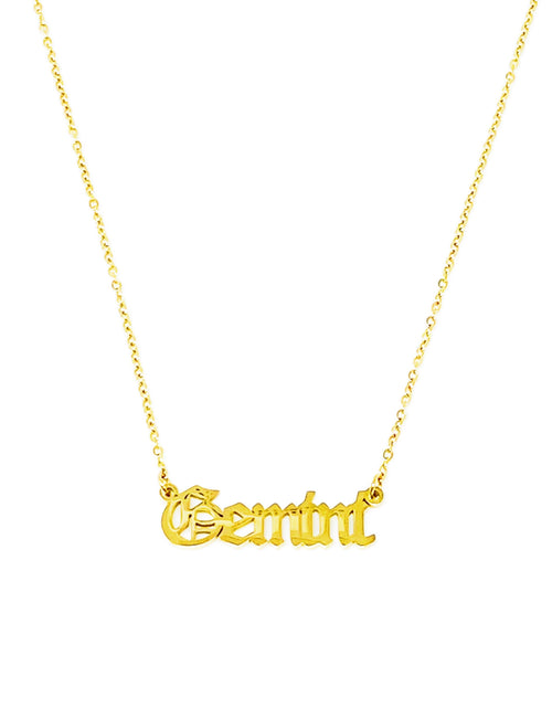 Load image into Gallery viewer, Old English Zodiac Necklace by Ellisonyoung.com
