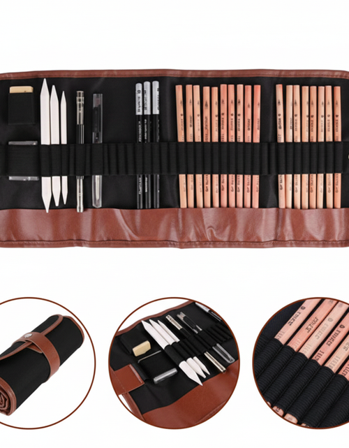 Load image into Gallery viewer, 29PCS Professional Drawing Artist Kit Set Pencils And Sketch Charcoal Art Tools
