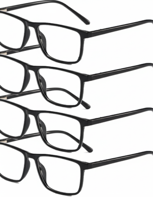 Load image into Gallery viewer, Reading Glasses Mens Womens Unisex Readers Eyeglasses 4 Pack Glasses New Square
