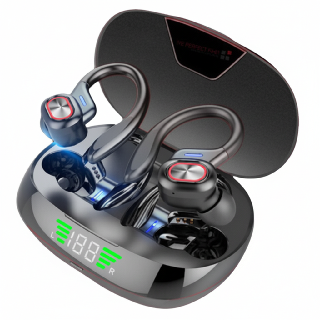 Bluetooth Headset 5.1 True Wireless Earphones Earbuds Headphones HiFi Sport TWS