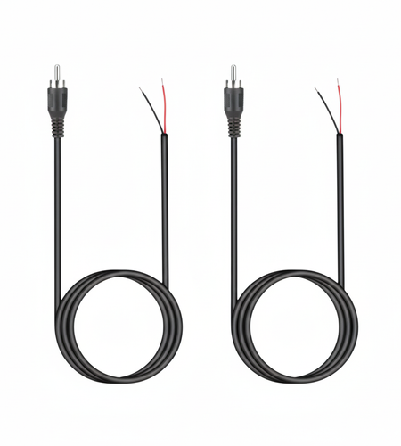 2-Pack 10 FT RCA Male Plug to Bare Wire Audio Speaker Subwoofer HDTV Cable Cord
