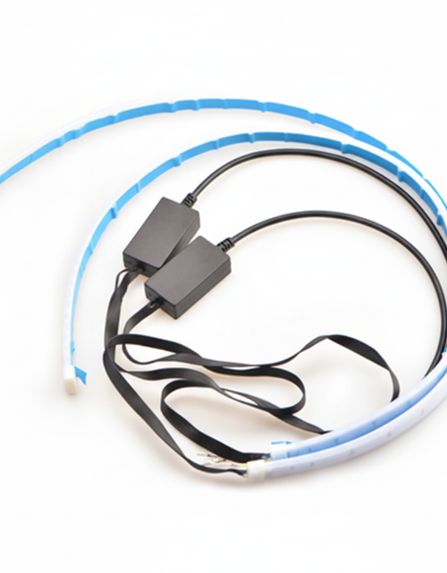 Load image into Gallery viewer, 2 x 60CM Slim Amber Sequential Flexible LED DRL Turn Signal Strip For Headlight
