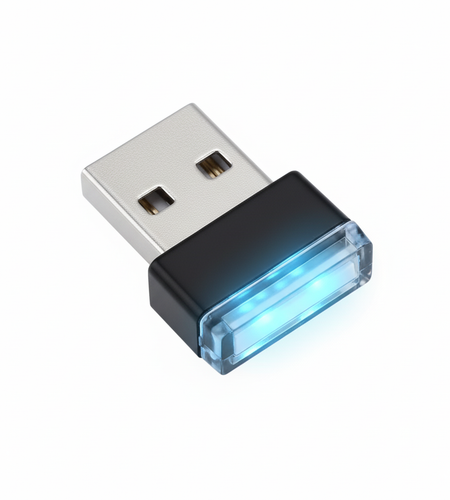 3x Mini Blue LED USB Car Interior Light Neon Atmosphere Ambient Lamp Accessories