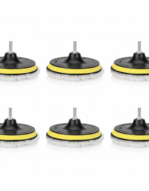 Load image into Gallery viewer, 5PCS 6" Buffing Polishing Pad Wool Wheel Mop Kit For Car Polisher Drill Adapter
