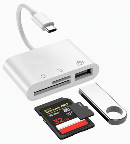 USB C 3 in 1 Hub Converter Type-C Adapter SD Card Reader For MacBook Pro Laptop