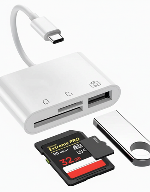 Load image into Gallery viewer, USB C 3 in 1 Hub Converter Type-C Adapter SD Card Reader For MacBook Pro Laptop
