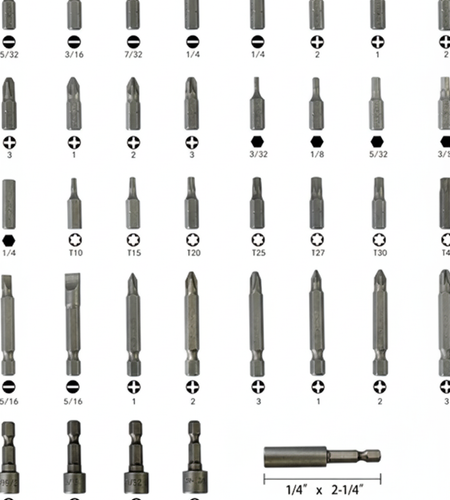37 Piece Impact Screwdriver Bit Set Nut Driver Torx Phillips Tool Magnetic Drill
