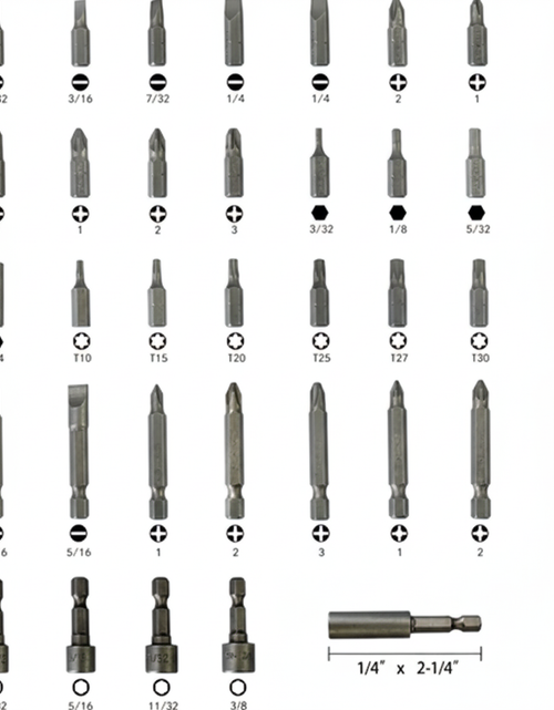 Load image into Gallery viewer, 37 Piece Impact Screwdriver Bit Set Nut Driver Torx Phillips Tool Magnetic Drill
