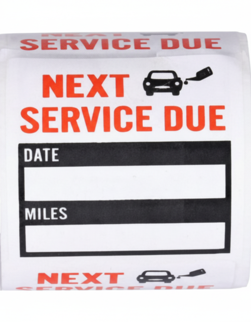 Load image into Gallery viewer, 300 Oil Change Service Reminder Stickers Clear Window Lite Sticker Pack 2"x2" US
