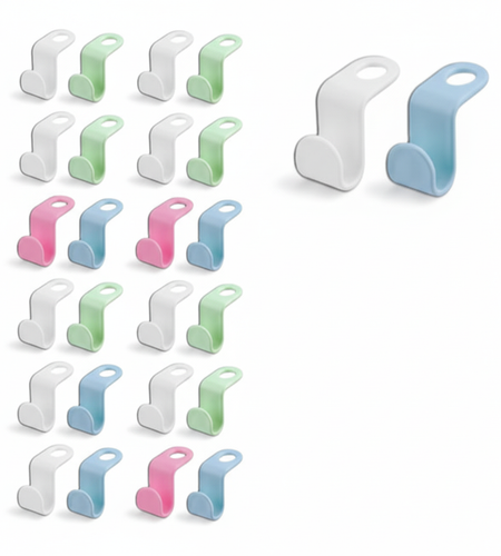 40 PCS Clothes Hanger Connector Hooks Closet Hangers Organizer Space Saving Clip