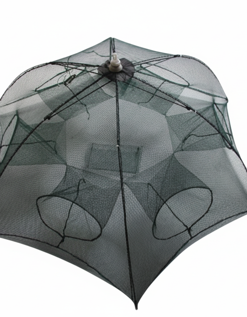 Load image into Gallery viewer, Fishing Bait Trap Crab Net Crawdad Shrimp Cast Dip Cage Fish Minnow Foldable NEW
