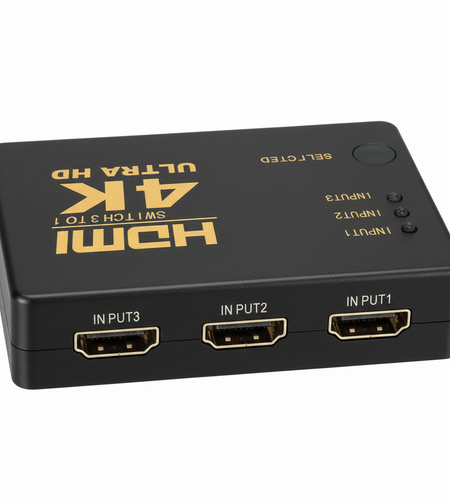 4 Port HDMI 4K Hub Multi Splitter & Amplifier For 3D HDTV 1080P 1X4 1 In 4 Out