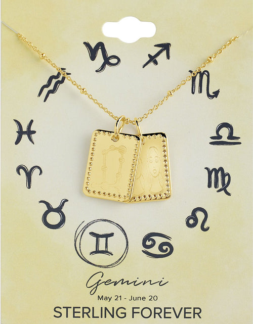 Load image into Gallery viewer, Zodiac Tag Necklace by Sterling Forever
