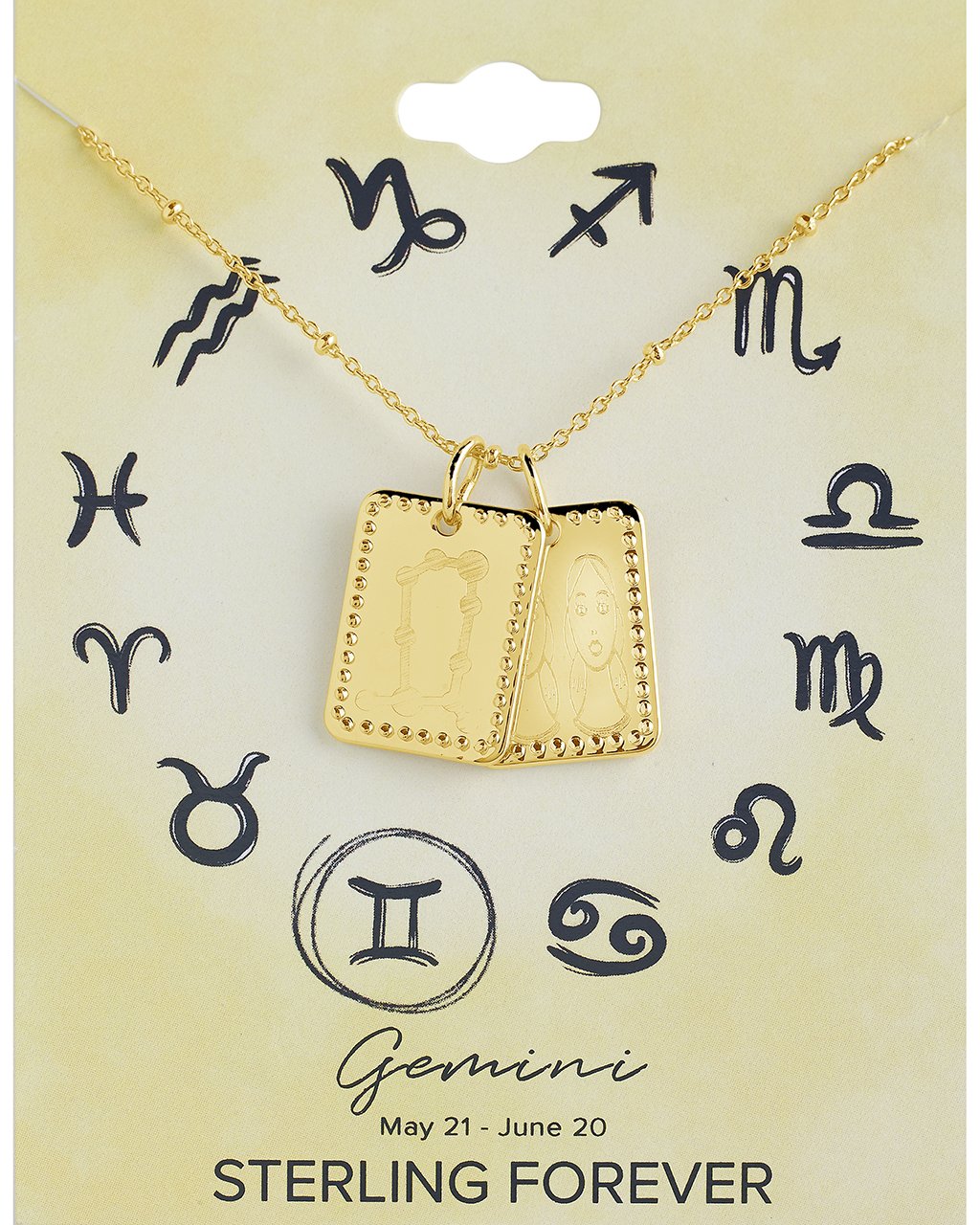 Zodiac Tag Necklace by Sterling Forever