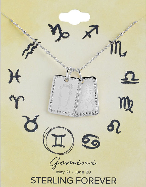 Load image into Gallery viewer, Zodiac Tag Necklace by Sterling Forever
