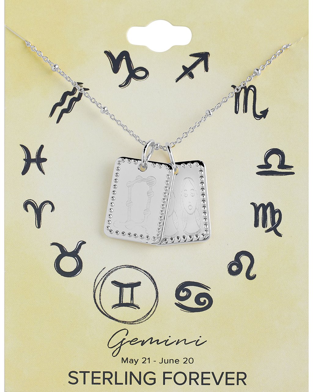 Zodiac Tag Necklace by Sterling Forever