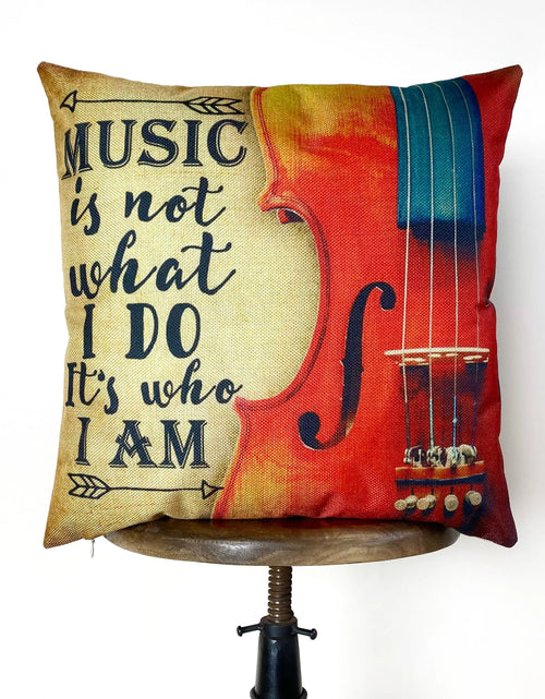 Load image into Gallery viewer, Gifts for Music Lovers | Music is What I Am | Pillow Cover | Home Decor | Throw Pillow | Gift for Musician | Music decor | Music Gifts by UniikPillows
