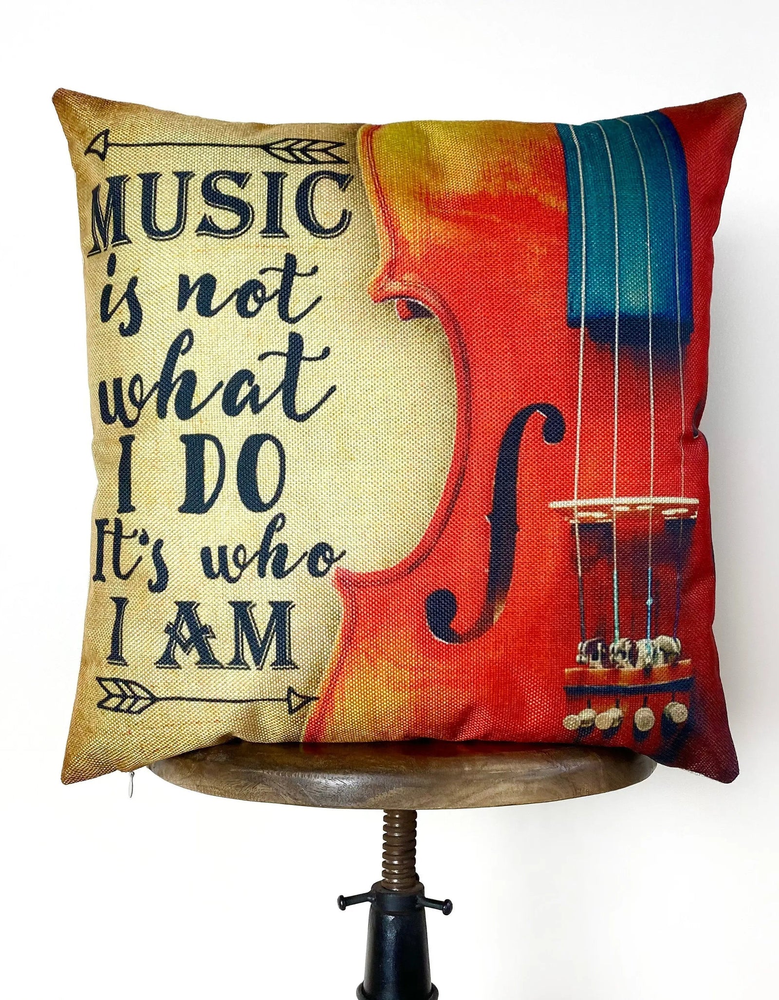 Gifts for Music Lovers | Music is What I Am | Pillow Cover | Home Decor | Throw Pillow | Gift for Musician | Music decor | Music Gifts by UniikPillows