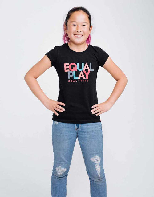 Load image into Gallery viewer, Equal Play Girls' Black T Shirt
