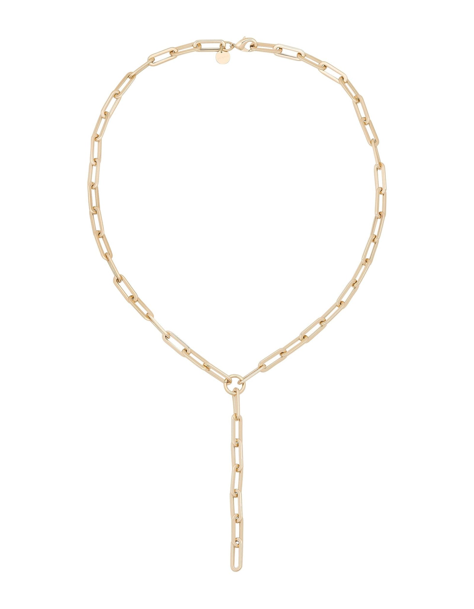 Gisele Xl Paper Clip Chain Lariat by eklexic jewelry