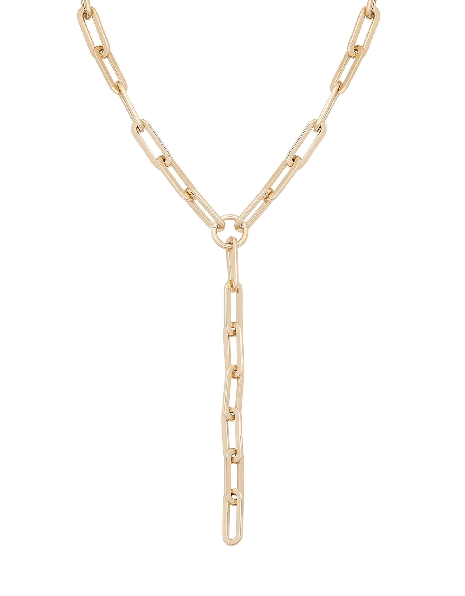 Gisele Xl Paper Clip Chain Lariat by eklexic jewelry