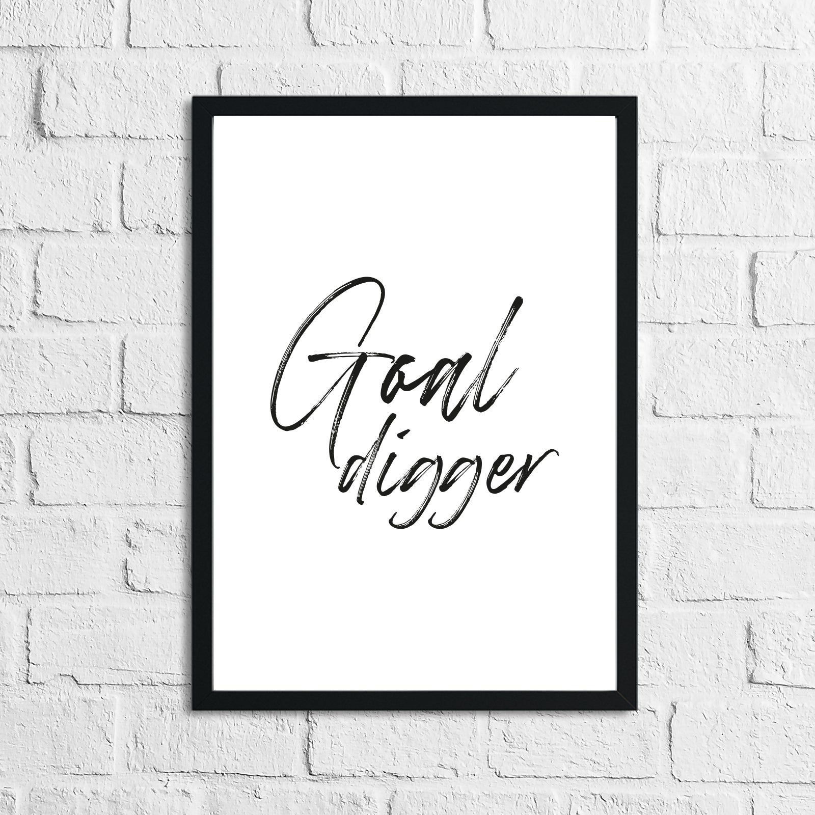 Goal Digger Simple Humorous Wall Decor Print by WinsterCreations™ Official Store