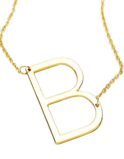 Load image into Gallery viewer, B Monogram Metal Pendant Necklace by Madeline Love
